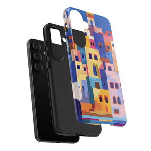 Coque rigide Samsung S25 Plus illustration côtière bleue finition premium - 4