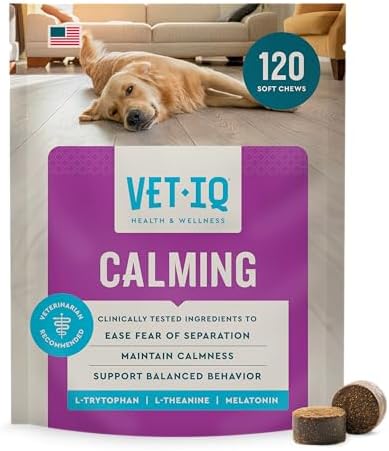 VetIQ Calming Support Chews for Dogs, Anxiety Relief, 120ct