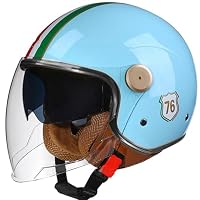 Casco Jet Bluetooth Per Moto E Scooter - Certificato ECE, Doppia Visiera, Integrato Bluetooth, Taglia M (57-58 Cm)