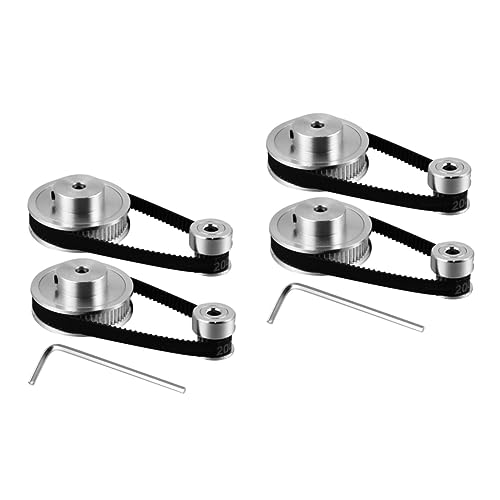 ULTECHNOVO 2sets Pulley Synchronous Wheel for Printer Accessories Kit Variable Speeds Pulley Mechanical Belt for Printin