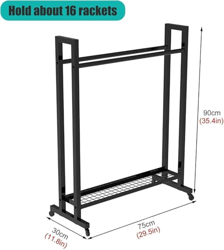 Chariot en acier de grande taille pour stocker les raquettes - 2