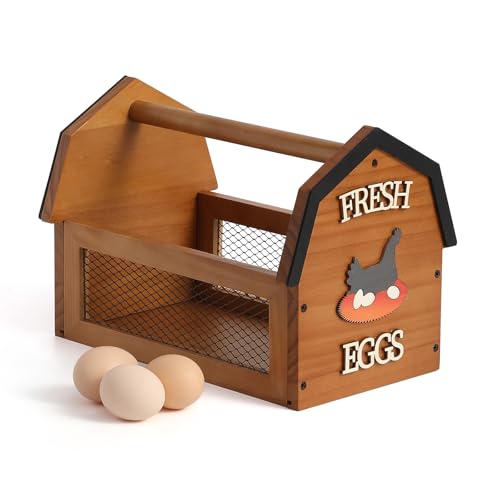 Farmhouse Wooden Egg Gathering Basket (Medium)