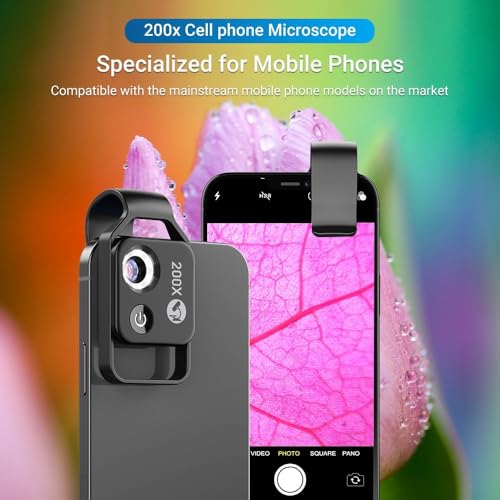 Microscopio 200X para móvil para la inspección de joyas sin reflejos 7