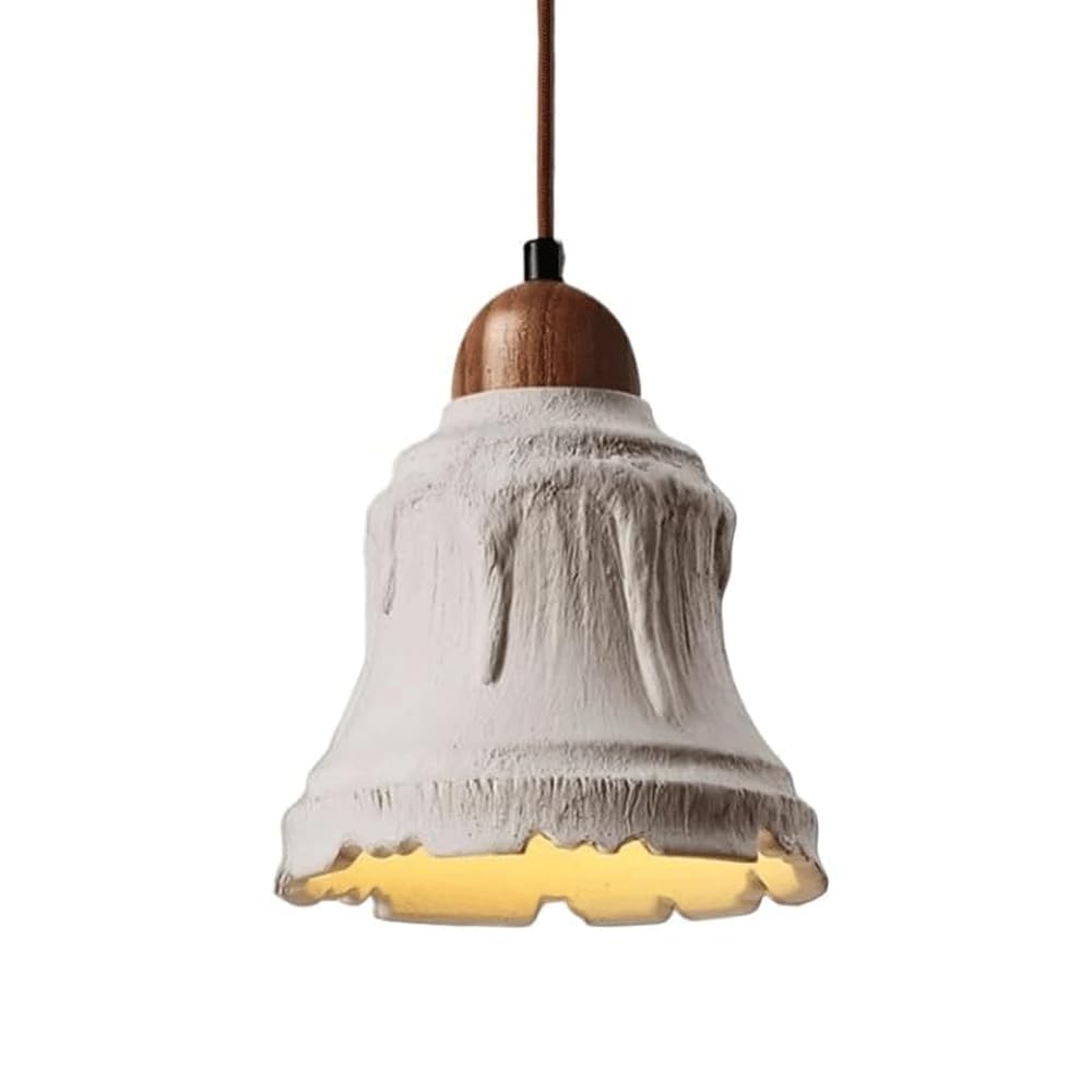 Dario in Cemento in Stile Wabi-Sabi, con Sorgente Luminosa E27, per Camera da Letto, Comodino, Sala da Pranzo, Bar, Soggiorno, Sala da tè, Studio, corridoio, da a Sospensione a Testa sin