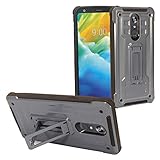 Z-GEN - for LG Stylo 5 (2019), Stylo 5X, Stylo5+ Plus, LM-Q720, LM-L722DL - Hybrid Phone Case with Stand + Tempered Glass Screen Protector - ST3 Navy Blue