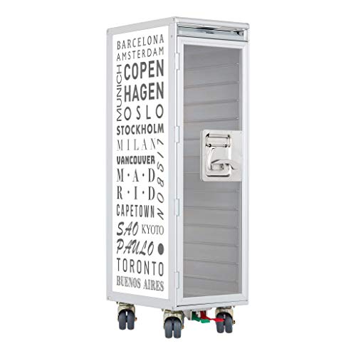 Preisvergleich Produktbild VanDeBord Airline Trolley Cosmopolitan Neu Anthrazit (Glastür), Original Flugzeugtrolley, Flugzeug Servierwagen