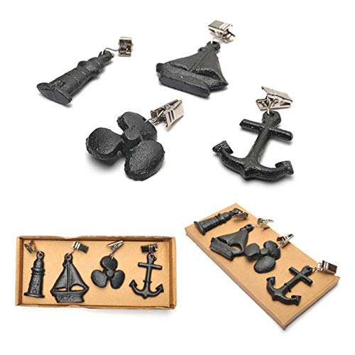 4pcs Cast Iron Tablecloth Weights, Tablecloth Clamps Clips Weights Kit, Table Cloth Cover Clamps For Home Garden Party Wedding Camping Picnic