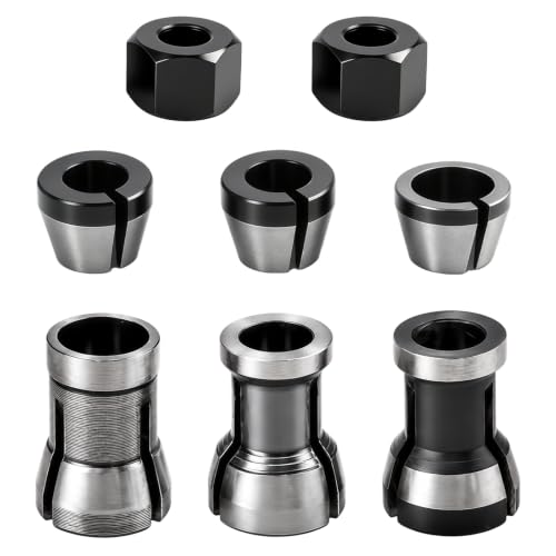 8 Pièces Pinces De Serrage Pour Défonceuse, Adaptateurs De Pince De Serrage, Adaptateur Pince de Serrage Fraise Defonceuse, Utilisé pour Graviermachine, Fraiseuse à Bois, Travaux de Menuiserie