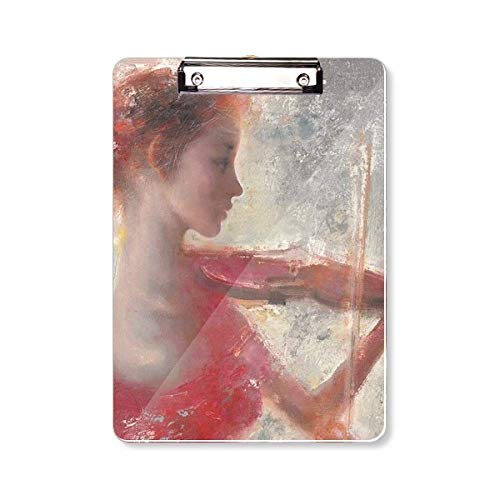 Format A4 presse-papiers peinture à l'huile Red Girl Lotus bureau