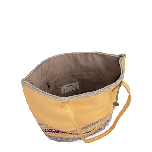 Image of The Sak Faye Tote Bag - Hand Crochet Women's Purse For Everyday & Travel - Handbag With Zipper Pocket & Shoulder Straps