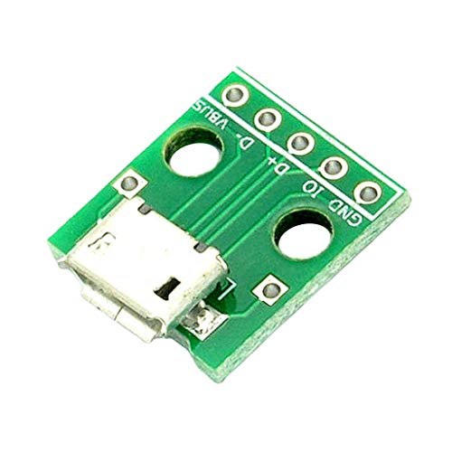 yotijar Conector Fêmea Micro USB para Adaptador de Placa PCB DIP 2,54 Mm para Kit