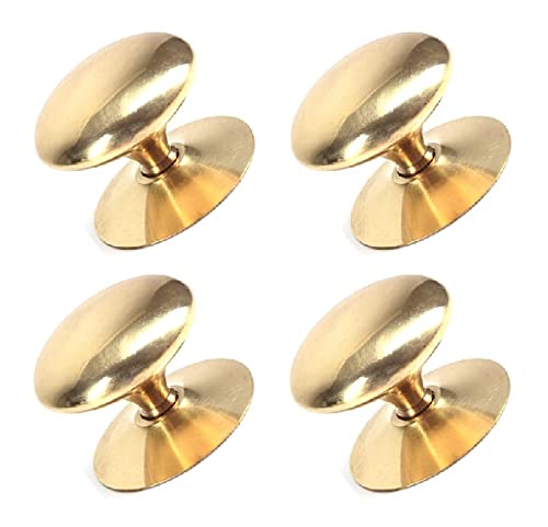 TERF® 30mm Traditional Victorian Polished Brass Cabinet Door Knobs 30mm Chest Drawer Cupboard Kitchen Wardrobe Door Pull Handle Knobs with Fixing Screw for Use Home and Office