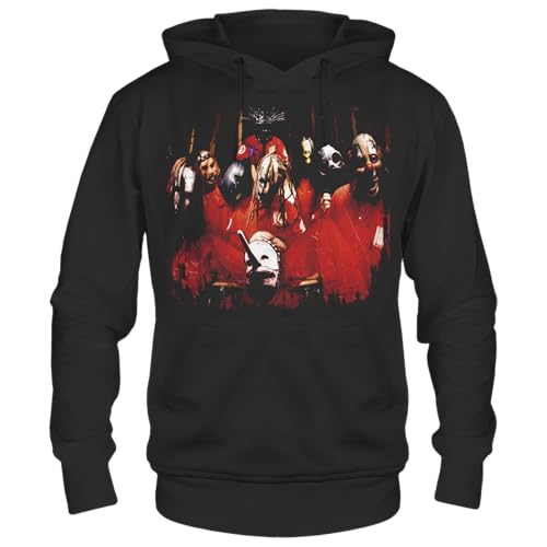 2Bhip Slipknot Hoodie Album Cover Front & Back Print Adult Black Hooded Sweatshirt Groove Metal Graphic Print