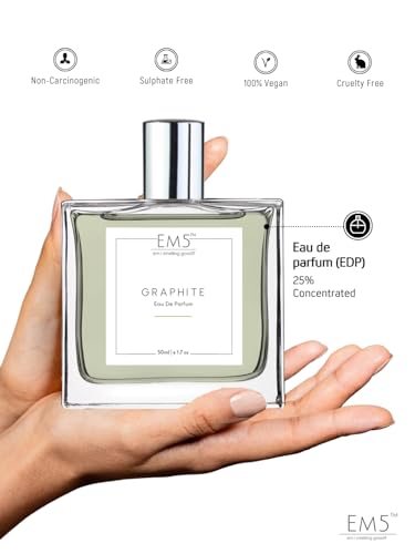 Image of EM5 Graphite Perfume for Men | Spicy Aromatic Citrus Musky Woody Fragrance | 50ml Unisex Eau de Parfum Spray | Luxury Gift for Him