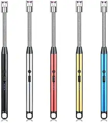 Isqueiro Elétrico Recarregável USB | Acendedor Sem Chama com Ponta Flexível 360° | Seguro e Ecológico para Fogão, Velas, Churrasqueira, Camping, Lareira – Antivento e Sustentável Premium