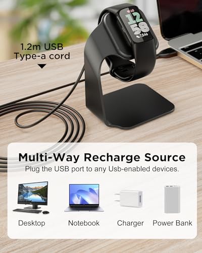 Cavn LUXE-DOCK-BLACK-1 Charging Stand Dock Replacement For Fitbit Charge 6 thumb #5