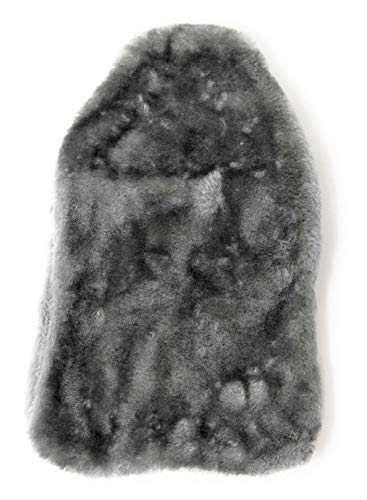 Soft Cosy Faux Fur Fabric Hot Water Bottle Cover only - for 2L (Grey) (Cover ONLY)