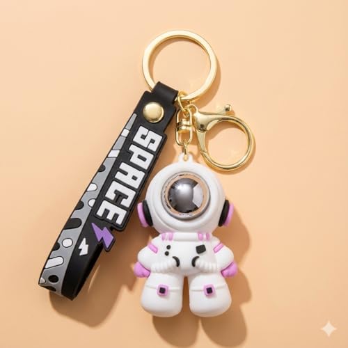 Image of Cute Cartoon Character Silicone 3D Key Chain with Strap Charm & Metal Hook, Merchandise Key Rings Gift for Kids Girls Boys Men & Women