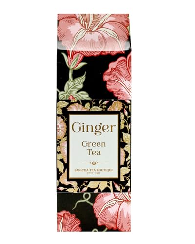 Image of SAN-CHA Tea Boutique Inner Beauty Gift Tea Box, Finest Green Teas (Rose, Mint, Ginger & Lavender Green Tea), 200G Loose Leaf Green Tea, Gift Hamper For Family & Friends, 200 Gram