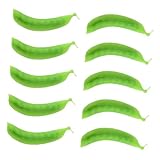Cabilock 10piezas Simulación De Guisantes De Nieve Adorno De Frijol De Artificial para Exhibición De Alimentos Restaurantes De Vegetal Falso para Decoración De