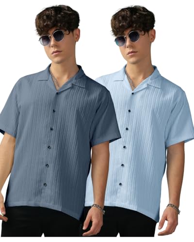Image of Men's Striped Half Sleeve Polycotton Shirt | Casual & Formal Wear | Comfortable & Stylish