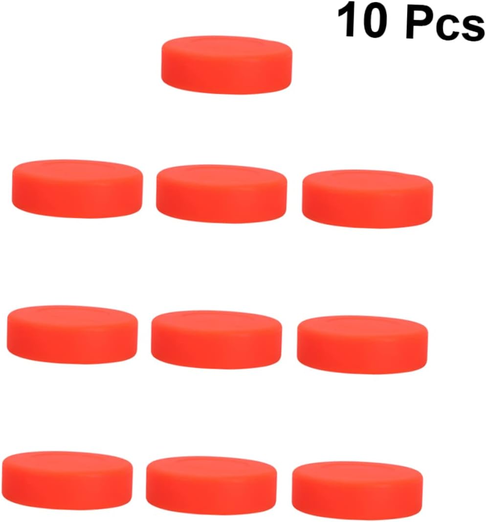Holibanna 10 Pcs Ice Hockey PVC Ball Standard Hockey Pucks Roller Hockey Hockey Sports Supplies Sport Hockey Standard Hockey Balls Ice Hockey Pucks Hockey Shooting Red