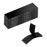 Zehiony 20 PCS Car Mat Fixing Stickers, Anti-slip Nylon Hook & Loop Fastener with Back-adhesive Backing, Cuttable Heavy-duty Carpet Grip, Multifunctional Retainer for Cushion & Mat & Carpet (Black)
