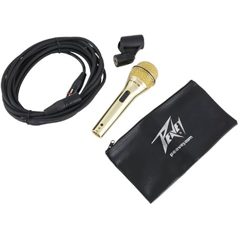 Peavey Pvi 2 Microphone with XLR to XLR Cable - Gold Cover