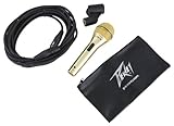 Peavey PVi 2 Dynamic Vocal Microphone, Gold, Cardioid Unidirectional Polar Pattern, Includes 20' XLR Cable, Perfect for Vocals, On/Off Switch