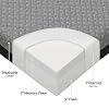 Milliard Dual Sided Premium Tri Folding Mattress, Memory Foam Foldable Mattress with Waterproof Washable Cover + Bonus Eye Mask Included