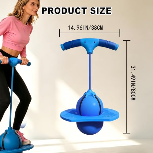 Atsmoce 2026 Neu Pogo-Sprungball mit Griffen, Balance Hüpfball, Trainingsgeräte für Kinder und Erwachsene (Pink)