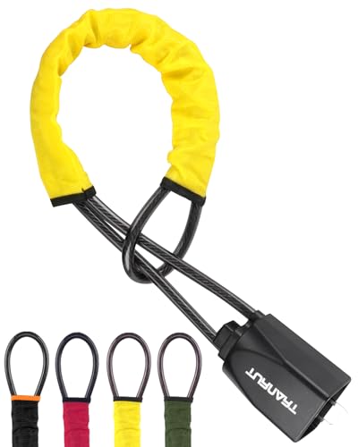 Turnart Antirrobo Coche, Volante Antirrobo, Bloqueo Volante, Universal Para Coches, Camiones, Suvs Y Furgonetas, 3 Llaves (Amarillo)
