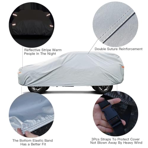 Image of Kayme Station Wagon Car Cover Waterproof All Weather-See Vehicle Size Chart for Accurate Fit-Outdoor Full Exterior Cover Minivan Sun Rain Snow. Pacifica Odyssey Carnival etc. Size H5 (See Size Chart)
