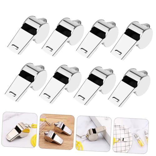 Set de 12 silbatos deportivos de acero inoxidable miniatura 6