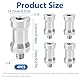 EIHI 4 Stück 1/4 Zoll Buchse Auf 1/4 Zoll Stecker Konverter Gewindeschraube Adapter Zapfen Aluminiumlegierung Für Studio Lichtstativ,Blitzschuh,Kaltschuhadapter, Gewindeadapter