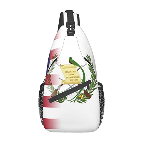Mochila bandolera unisex con bandera de EE.UU. y Guatemala miniatura 2