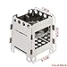 BEIYINAI Wood Burning Potable Folding Stainless Steel Backpacking Outdoor 2 Burner with Stand