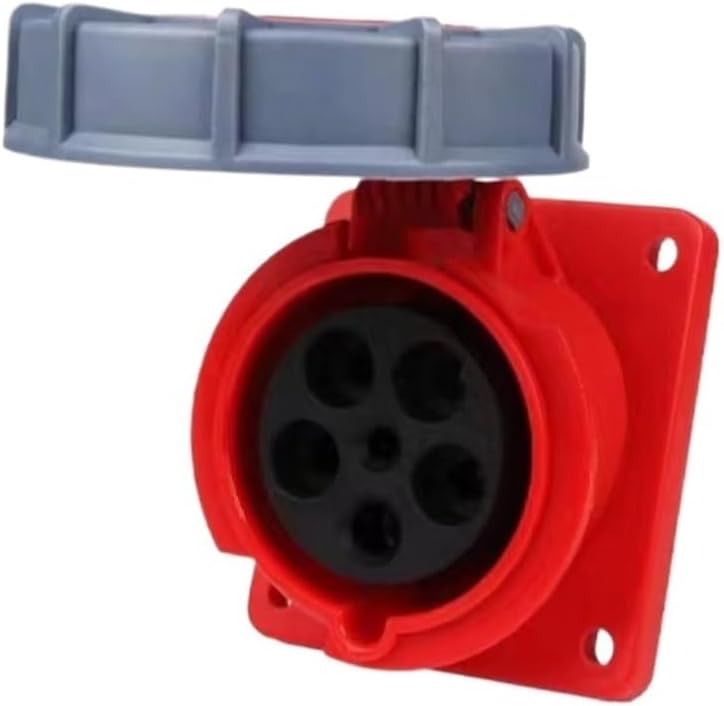 Industrial aviation concealed socket coupler 16a32a male and female butt power connector IP67 waterproof 3/4/5 core oblique(5 core 16A concealed socket)
