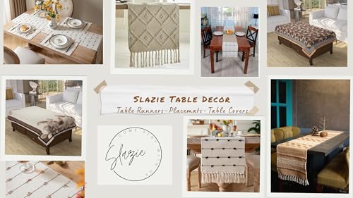 Image of Premium Hand Woven Heat Resistant Cotton 4-6 seatertable Runner|Table Cloth|Table top|Table Linen|Table Decor for Dining Table|Centre Table|Coffee Table|(14*72 inches)|Beige DHPB 009