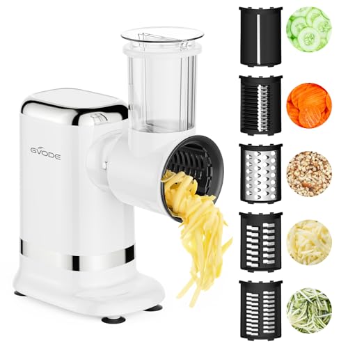 GVODE 5-in-1 Electric Cheese Grater and Vegetable Slicer – 700W ...