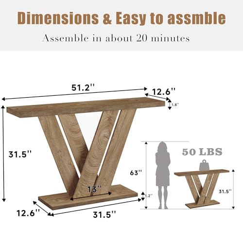 50% Off karlott 51" V-Shaped Console Table - Code D2XLWX3D - Image 3