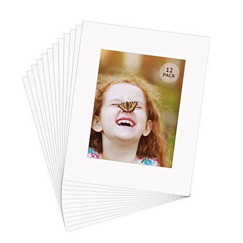 ZBEIVAN 16x20 White Picture Mats for 11x14 Pictures with Core Bevel Cut Frame Mattes - Pack of 12 - Thumbnail 3