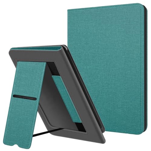 Hülle für 7 eReader (12. Generation) - 2024 und Colorsoft Signature Edition (1. Generation 2024), Kickstand Schutzhülle mit Auto Sleep/Wake Funktion und Handschlaufe (C1-Grün)