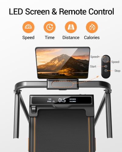 Image of LONTEK Walking Pad with 15% Incline & Handle Bar, Treadmills for Home Small