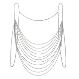 Summer Multi-layer Harness Chest Tassel Shoulder Body Chain Bikini Beach Bra Bridal Wedding Backdrop Necklace Back Chain Jewelry for Women