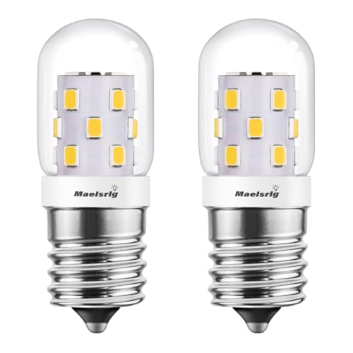 Image of Maelsrlg LED Microwave Light Bulbs Under Hood, E17 LED Bulb Dimmable for Range Hood 40W Equivalent, 3W 380 Lumens, LED Appliance Light Bulb Over Stove, Neutral White 4000K, 2 Pack