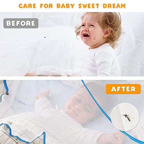Portable Mosquito Net Tent, Folding Mosquito Head Net, Pop Up Mosquito Tent Netting for Bedding Camping Traveling Patio (1 Pack, Large) - Thumbnail 5