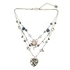 Betsey Johnson Womens Butterfly Charms Layered Necklace