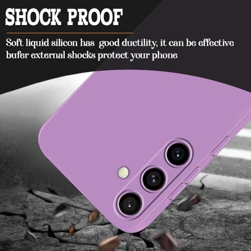 Image of Back Cover for Samsung Galaxy S24 FE 5G | Full Camera Protection | Premium Liquid Silicon Case | Flexible Bumper Case for Samsung Galaxy S24 FE 5G (Purple)
