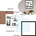 Golden State Art, 12x12 Black Wood Frame with White Mat - Displays Four 4x6 Photos - Square Collage Frame - Real Glass, Sawtooth Hanger, Flexible Metal Tabs - Wall Mounting, Landscape, Portrait